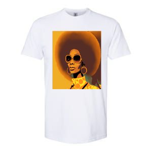 Wo Empowert Retro Afro African American Mom Cute Gift Softstyle CVC T-Shirt