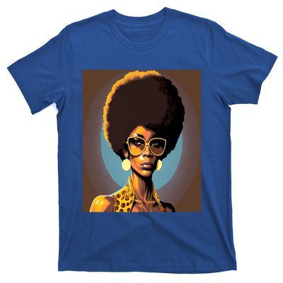 Wo Empowert Retro Afro African American Mom Gift T-Shirt