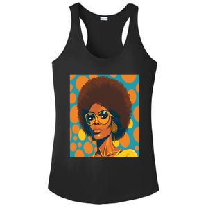 Wo Empowert Retro Afro African American Mom Gift Ladies PosiCharge Competitor Racerback Tank