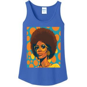 Wo Empowert Retro Afro African American Mom Gift Ladies Essential Tank