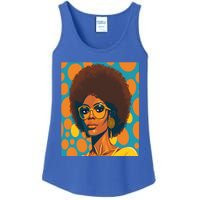 Wo Empowert Retro Afro African American Mom Gift Ladies Essential Tank