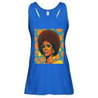 Wo Empowert Retro Afro African American Mom Gift Ladies Essential Flowy Tank