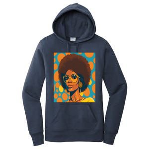 Wo Empowert Retro Afro African American Mom Gift Women's Pullover Hoodie