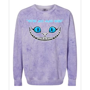 We're All Mad Here Crazy Face Colorblast Crewneck Sweatshirt