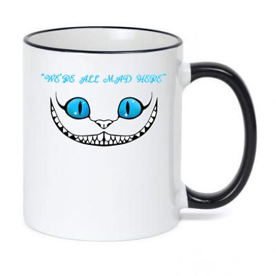 We're All Mad Here Crazy Face 11oz Black Color Changing Mug