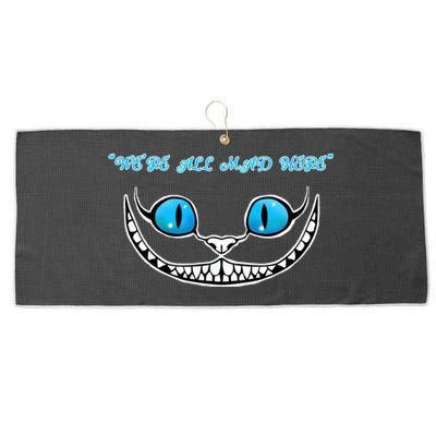 We're All Mad Here Crazy Face Large Microfiber Waffle Golf Towel