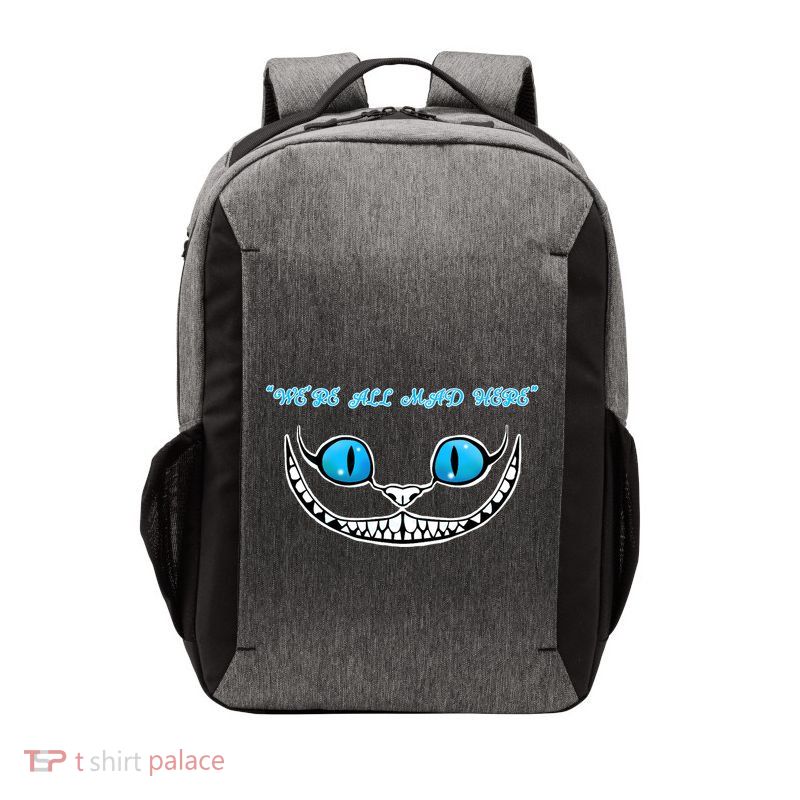 We're All Mad Here Crazy Face Vector Backpack