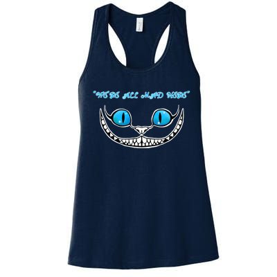 We're All Mad Here Crazy Face Women's Racerback Tank