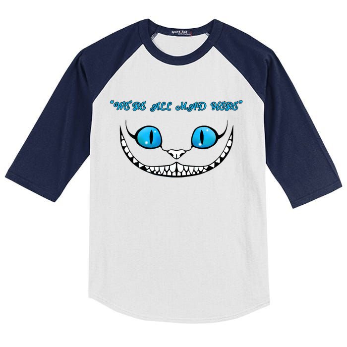 We're All Mad Here Crazy Face Kids Colorblock Raglan Jersey