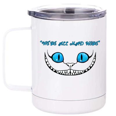 We're All Mad Here Crazy Face 12 oz Stainless Steel Tumbler Cup