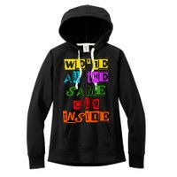 We're All The Same Color Inside Women's Fleece Hoodie