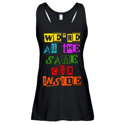 We're All The Same Color Inside Ladies Essential Flowy Tank