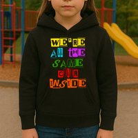 We're All The Same Color Inside Kids Hoodie