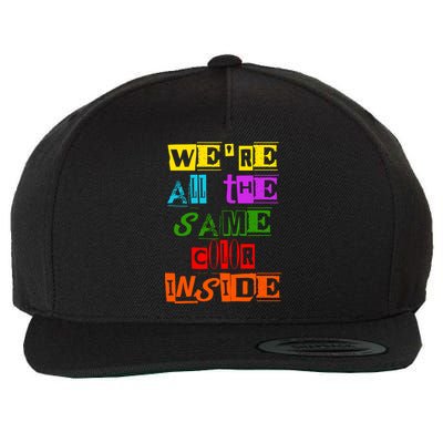 We're All The Same Color Inside Wool Snapback Cap