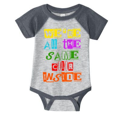 We're All The Same Color Inside Infant Baby Jersey Bodysuit