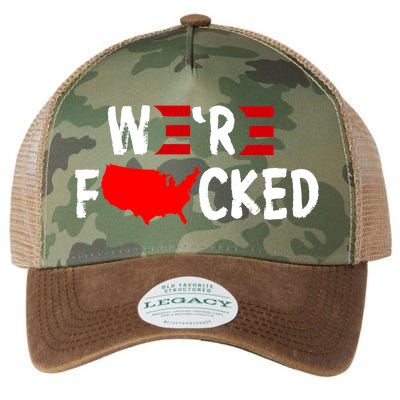 Were Fucked Pro Trump Republican Anti Biden Legacy Tie Dye Trucker Hat