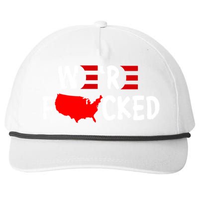 Were Fucked Pro Trump Republican Anti Biden Snapback Five-Panel Rope Hat