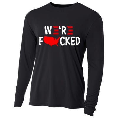 Were Fucked Pro Trump Republican Anti Biden Cooling Performance Long Sleeve Crew