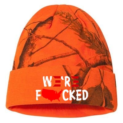 Were Fucked Pro Trump Republican Anti Biden Kati Licensed 12" Camo Beanie