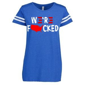 Were Fucked Pro Trump Republican Anti Biden Enza Ladies Jersey Football T-Shirt