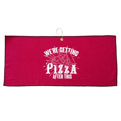 We're Getting Pizza After This Large Microfiber Waffle Golf Towel