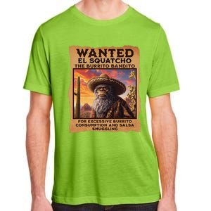 Wanted El Squatcho Wanted Poster Bigfoot And Sasquatch Gift Adult ChromaSoft Performance T-Shirt