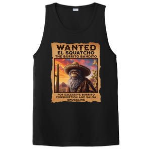 Wanted El Squatcho Wanted Poster Bigfoot And Sasquatch Gift PosiCharge Competitor Tank