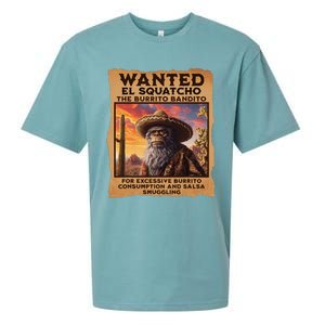 Wanted El Squatcho Wanted Poster Bigfoot And Sasquatch Gift Sueded Cloud Jersey T-Shirt