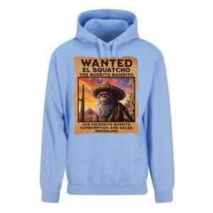 Wanted El Squatcho Wanted Poster Bigfoot And Sasquatch Gift Unisex Surf Hoodie