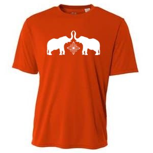 White Elephants Silhouette Art And Gift Cooling Performance Crew T-Shirt