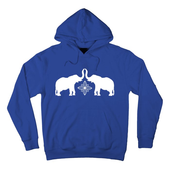 White Elephants Silhouette Art And Gift Hoodie