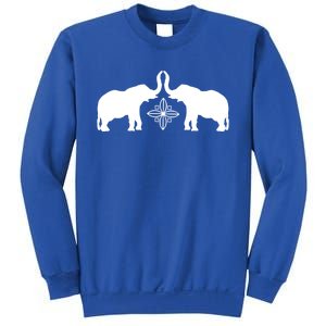 White Elephants Silhouette Art And Gift Sweatshirt