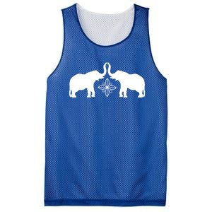 White Elephants Silhouette Art And Gift Mesh Reversible Basketball Jersey Tank