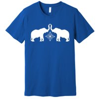 White Elephants Silhouette Art And Gift Premium T-Shirt