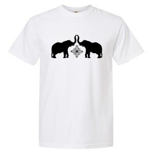 White Elephants Silhouette Art And Gift Garment-Dyed Heavyweight T-Shirt