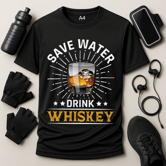 Whiskey Er Save Water Whiskey Gift Cooling Performance Crew T-Shirt