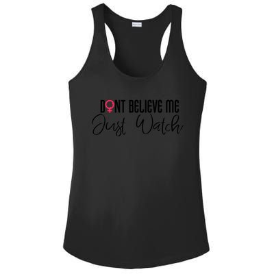 Wo Empowert Strong Feminist Af Power Funny Gift Ladies PosiCharge Competitor Racerback Tank