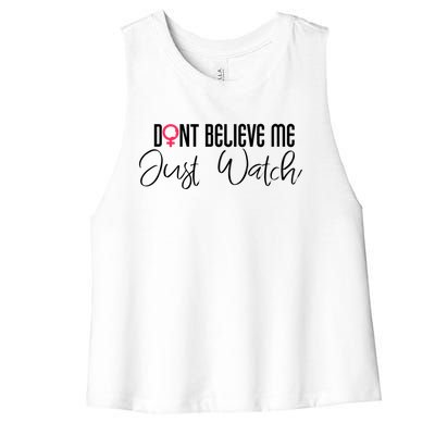 Wo Empowert Strong Feminist Af Power Funny Gift Women's Racerback Cropped Tank