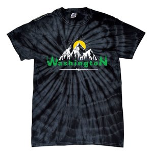 Washington Evergreen State For Outdoor Camping Hiking Tie-Dye T-Shirt