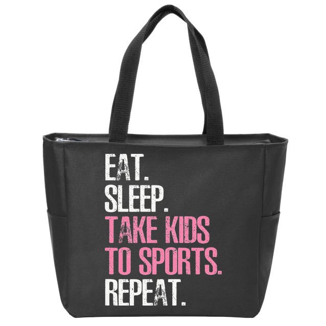 Womens Eat Sleep Take To Sports Repeat Mother's Day Zip Tote Bag