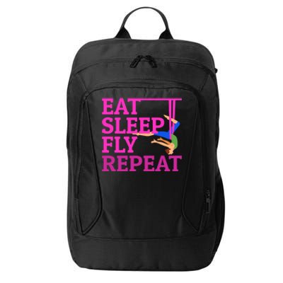 Wo Eat Sleep Fly Repeat Quote Aerial Yoga Silks Gift City Backpack