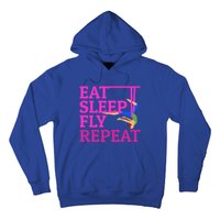 Wo Eat Sleep Fly Repeat Quote Aerial Yoga Silks Gift Hoodie