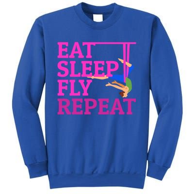 Wo Eat Sleep Fly Repeat Quote Aerial Yoga Silks Gift Sweatshirt