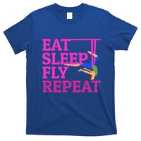 Wo Eat Sleep Fly Repeat Quote Aerial Yoga Silks Gift T-Shirt