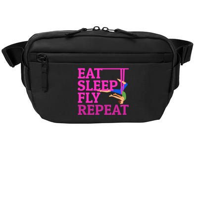 Wo Eat Sleep Fly Repeat Quote Aerial Yoga Silks Gift Crossbody Pack