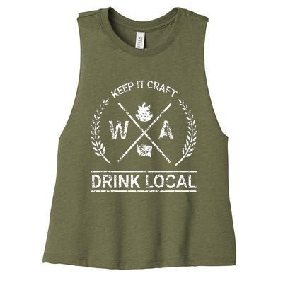 Washington Evergreen State Camping Women's Racerback Cropped Tank