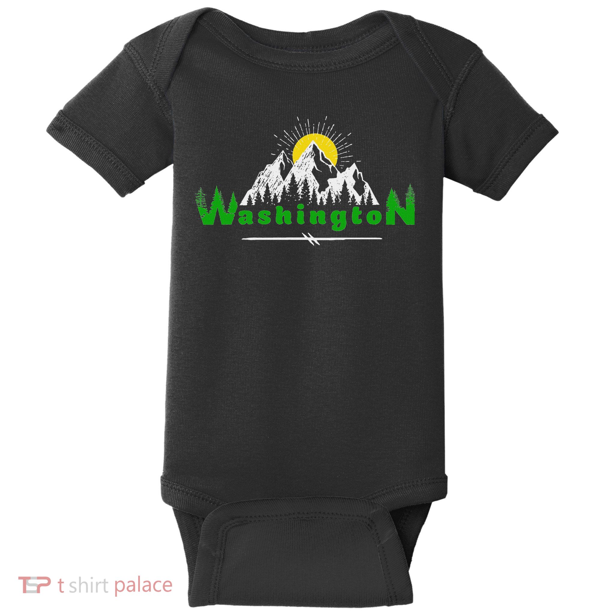 Washington Evergreen State For Outdoor Camping Hiking Baby Bodysuit