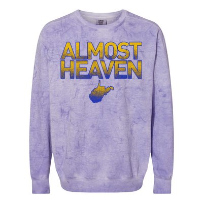 West Virginia Almost Heaven Colorblast Crewneck Sweatshirt