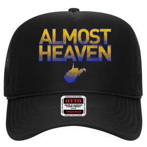 West Virginia Almost Heaven High Crown Mesh Back Trucker Hat