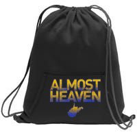 West Virginia Almost Heaven Sweatshirt Cinch Pack Bag